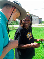 Mary Allen and Jeff McCormack on San Salvador Island